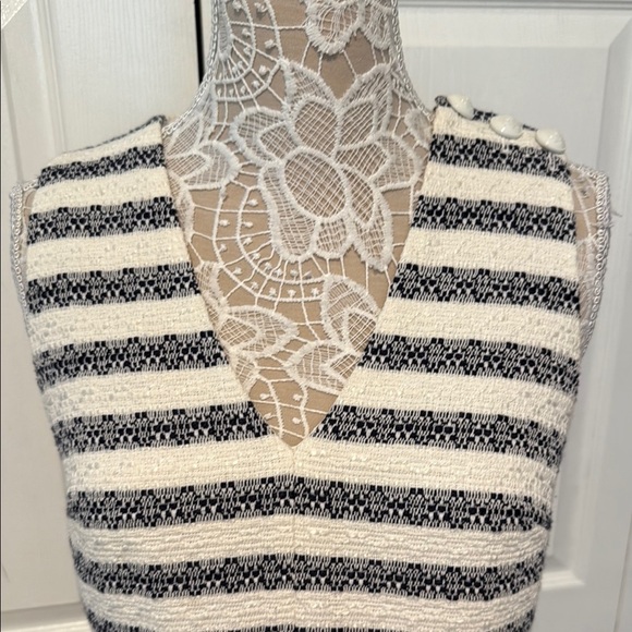 J. Crew Striped Blue and White Sleeveless Cotton blend Dress 8 - Picture 2 of 12